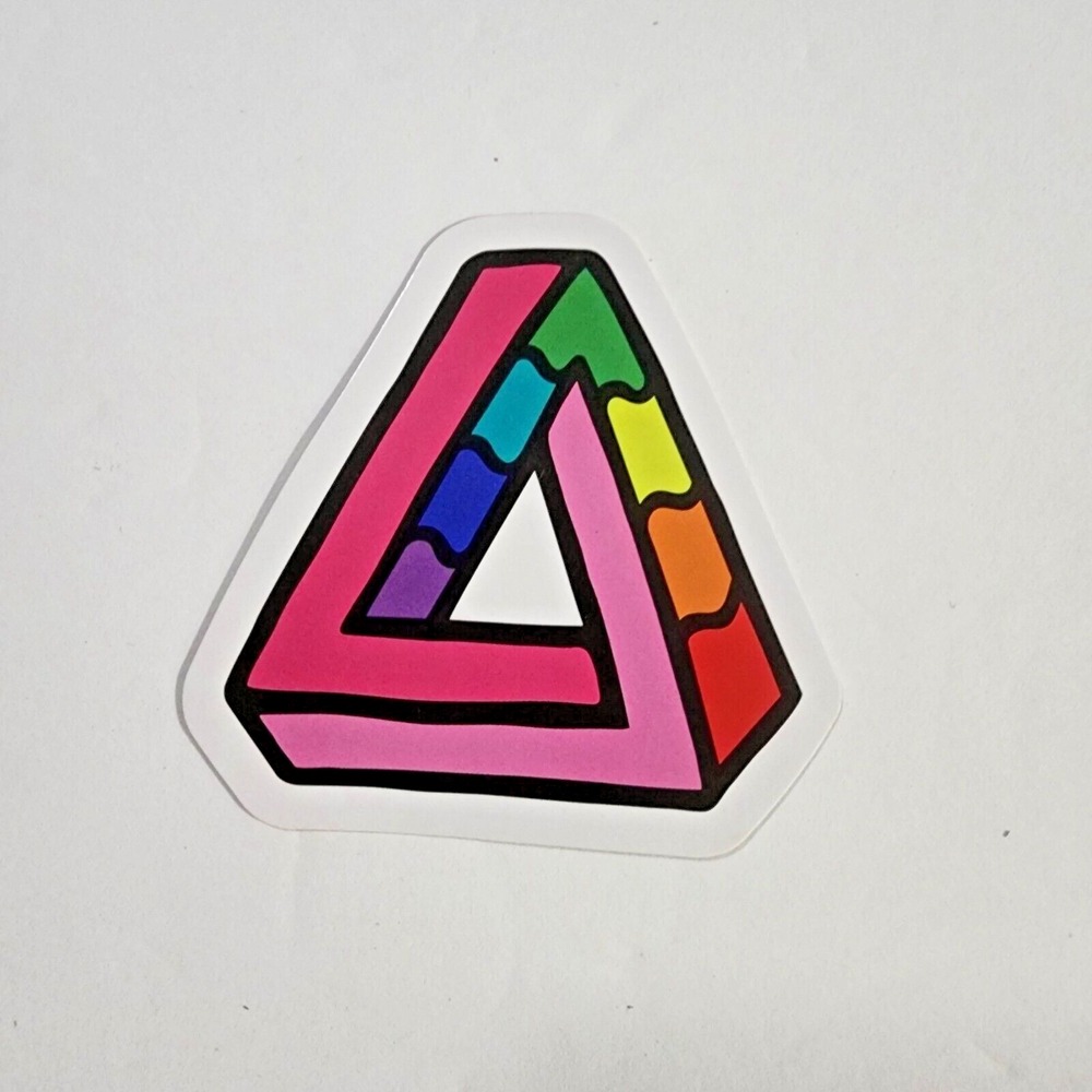 Bianca's Design Shop Impossibly Gay Triangle Rainbow Pride Sticker LGBTQ+ New